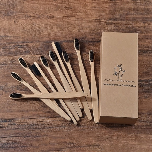 New design mixed color bamboo toothbrush Eco